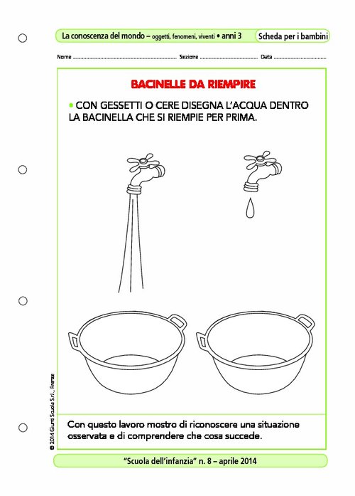 Bacinelle da riempire | Giunti Scuola Bacinelle da riempire | Giunti Scuola