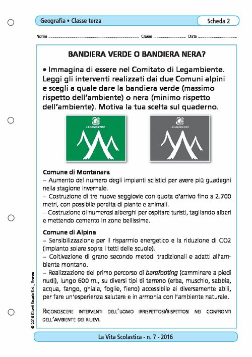 Bandiera verde o bandiera nera? | Giunti Scuola Bandiera verde o bandiera nera? | Giunti Scuola