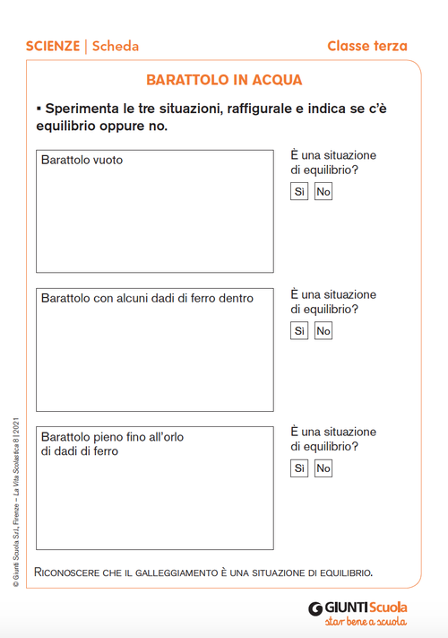 Barattolo in acqua | Giunti Scuola Barattolo in acqua | Giunti Scuola