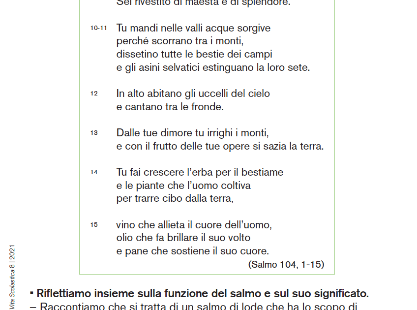 Testi Rinnovamento Nello Spirito Santo Benedici Il Signore Anima Mia Benedici il Signore, anima mia | Giunti Scuola