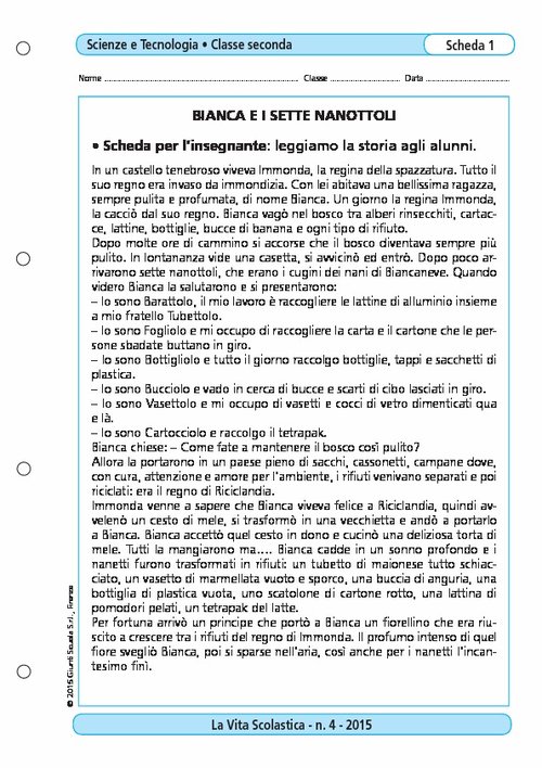 Bianca e i sette nanottoli | Giunti Scuola Bianca e i sette nanottoli | Giunti Scuola