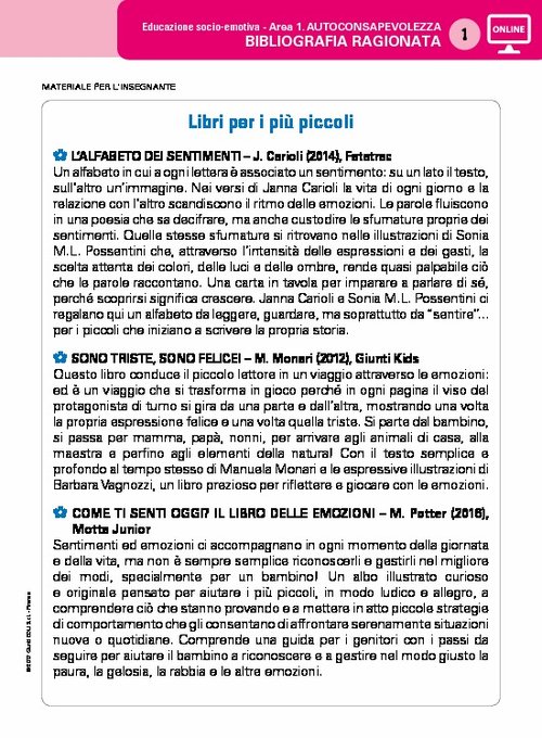 Bibliografia ragionata (Area 1) | Giunti Scuola Bibliografia ragionata (Area 1) | Giunti Scuola