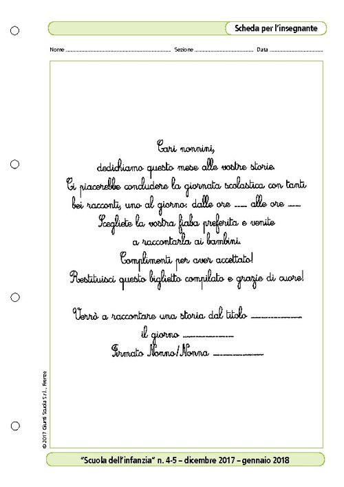 Biglietto di invito per i nonni | Giunti Scuola Biglietto di invito per i nonni | Giunti Scuola