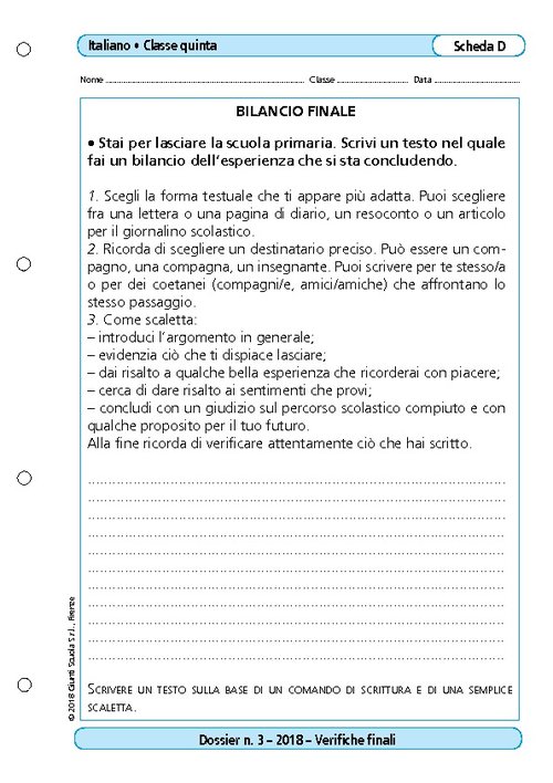 Bilancio finale | Giunti Scuola Bilancio finale | Giunti Scuola