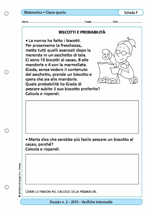 Biscotti e probabilità | Giunti Scuola Biscotti e probabilità | Giunti Scuola