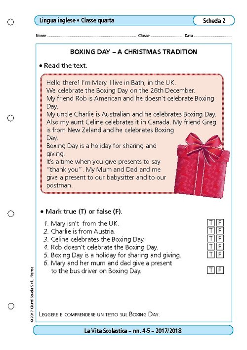 Boxing Day - A Christmas tradition | Giunti Scuola Boxing Day - A Christmas tradition | Giunti Scuola