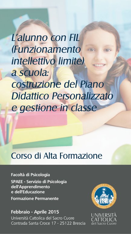 Brescia - Scadono il 31 gennaio le iscrizioni al corso "L'alunno Fil (Funzionamento intellettivo limite) a scuola: costruzione del Piano Didattico Personalizzato e gestione in classe" | Giunti Scuola Brescia - Scadono il 31 gennaio le iscrizioni al corso "L'alunno Fil (Funzionamento intellettivo limite) a scuola: costruzione del Piano Didattico Personalizzato e gestione in classe" | Giunti Scuola