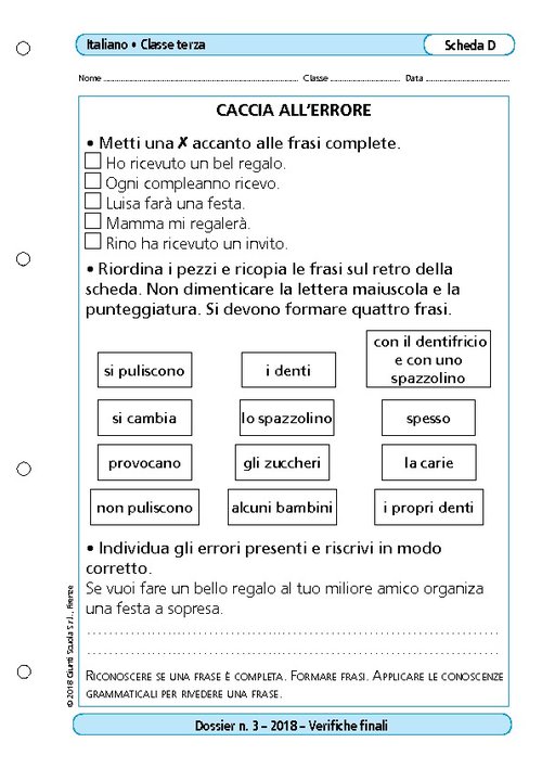 Caccia all’errore | Giunti Scuola Caccia all’errore | Giunti Scuola