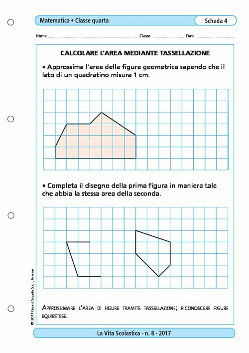 Calcolare l'area mediante tassellazione | Giunti Scuola Calcolare l'area mediante tassellazione | Giunti Scuola