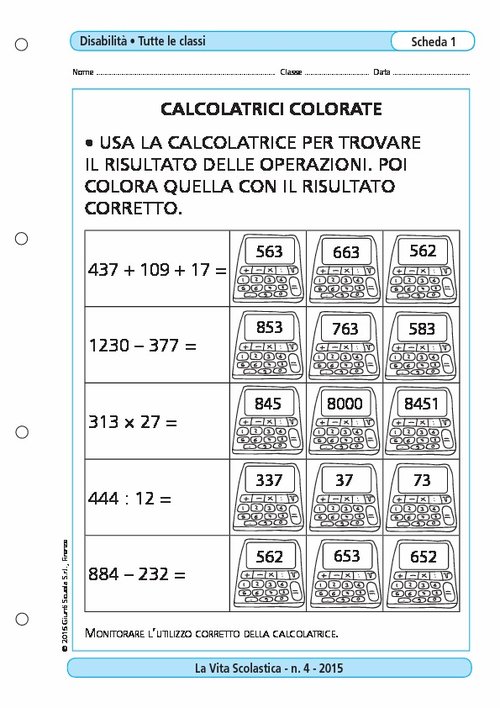 Calcolatrici colorate | Giunti Scuola Calcolatrici colorate | Giunti Scuola