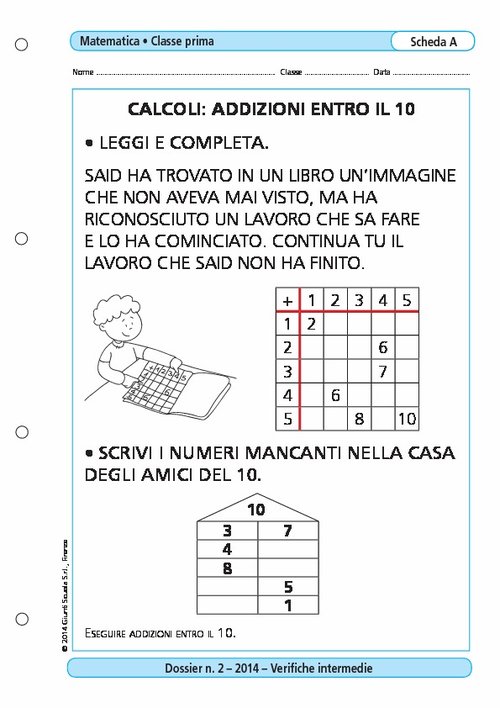 Calcoli: addizioni entro il 10 | Giunti Scuola Calcoli: addizioni entro il 10 | Giunti Scuola