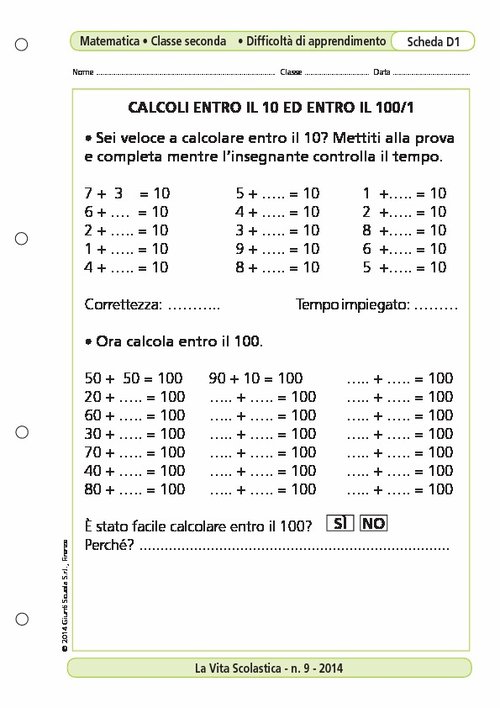 Calcoli entro il 10 ed entro il 100/1 | Giunti Scuola Calcoli entro il 10 ed entro il 100/1 | Giunti Scuola