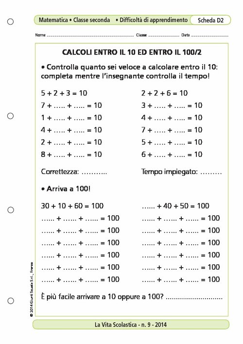 Calcoli entro il 10 ed entro il 100/2 | Giunti Scuola Calcoli entro il 10 ed entro il 100/2 | Giunti Scuola