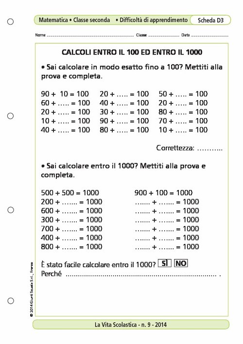 Calcoli entro il 100 ed entro il 1000 | Giunti Scuola Calcoli entro il 100 ed entro il 1000 | Giunti Scuola