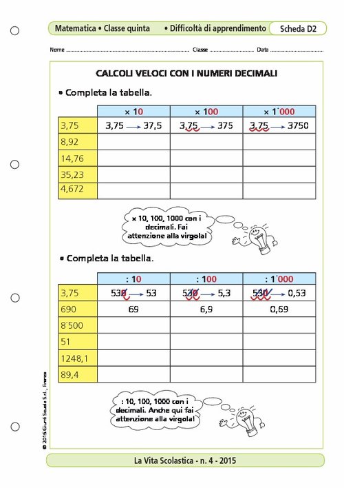 Calcoli veloci con i numeri decimali | Giunti Scuola Calcoli veloci con i numeri decimali | Giunti Scuola