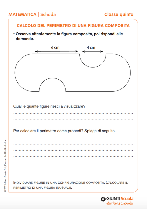 Calcolo del perimetro di una figura composita | Giunti Scuola Calcolo del perimetro di una figura composita | Giunti Scuola