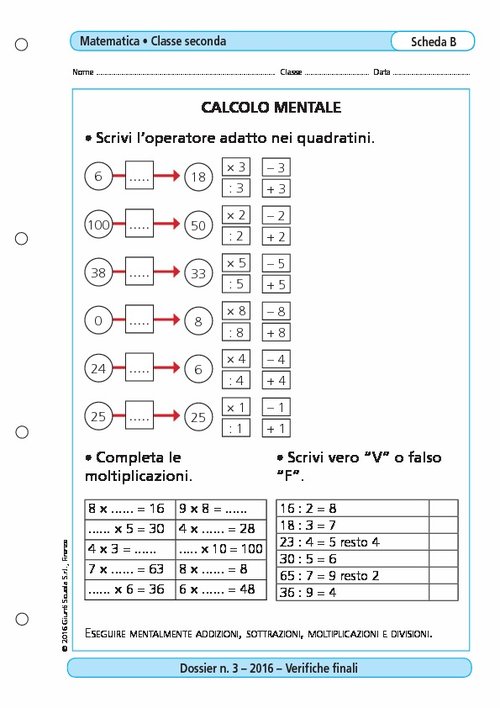 Calcolo mentale | Giunti Scuola Calcolo mentale | Giunti Scuola