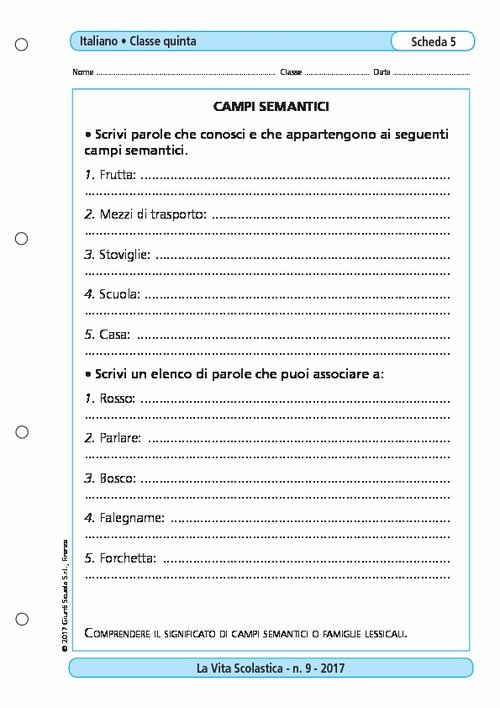 Campi semantici | Giunti Scuola Campi semantici | Giunti Scuola