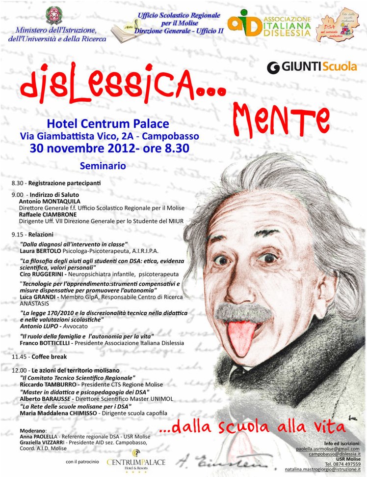 Campobasso - Seminario "Dislessica...mente. Dalla scuola alla vita" | Giunti Scuola