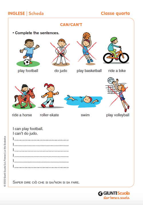 Can/can’t | Giunti Scuola Can/can’t | Giunti Scuola