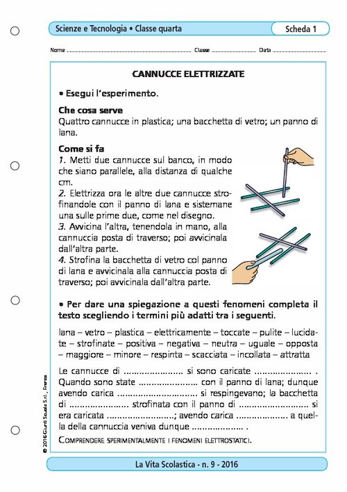 Cannucce elettrizzate | Giunti Scuola Cannucce elettrizzate | Giunti Scuola