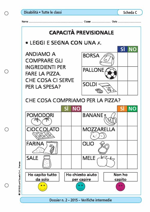 Capacità previsionale | Giunti Scuola Capacità previsionale | Giunti Scuola