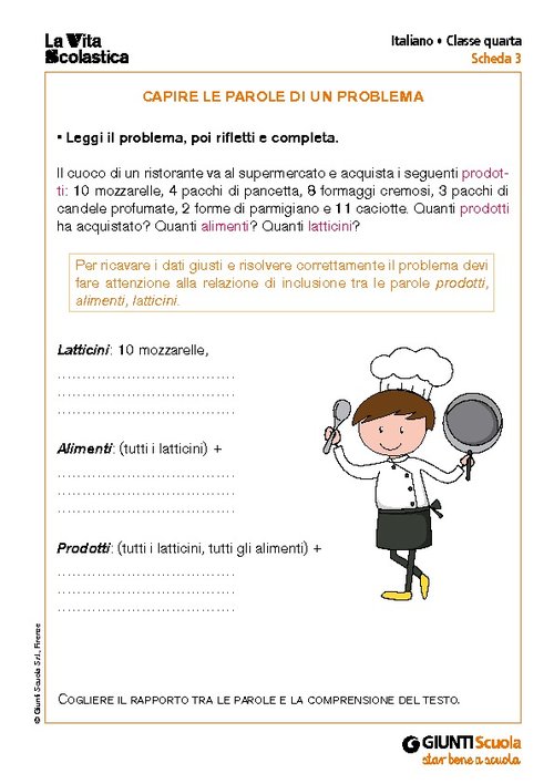 Capire le parole di un problema | Giunti Scuola Capire le parole di un problema | Giunti Scuola