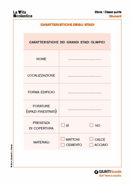 Caratteristiche degli stadi | Giunti Scuola Caratteristiche degli stadi | Giunti Scuola