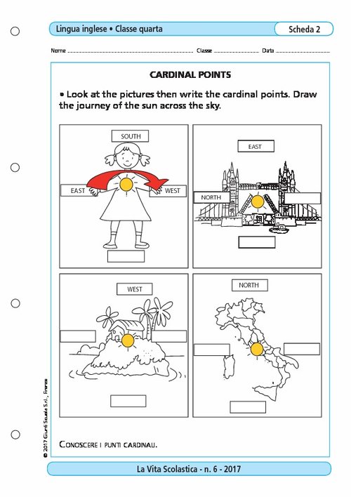 Cardinal points | Giunti Scuola Cardinal points | Giunti Scuola