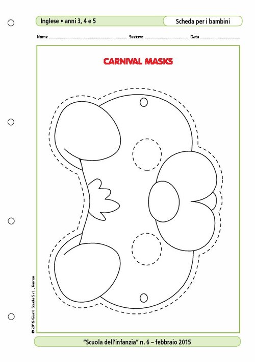 Carnival masks - La maschera del cagnolino | Giunti Scuola Carnival masks - La maschera del cagnolino | Giunti Scuola