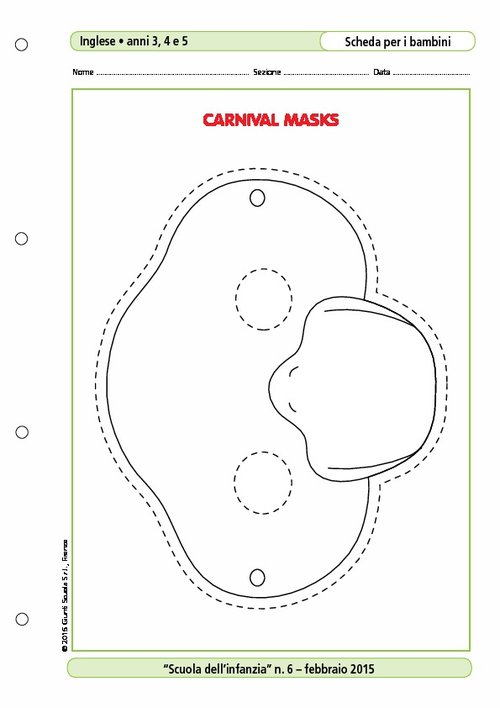Carnival masks - La maschera del papero | Giunti Scuola Carnival masks - La maschera del papero | Giunti Scuola