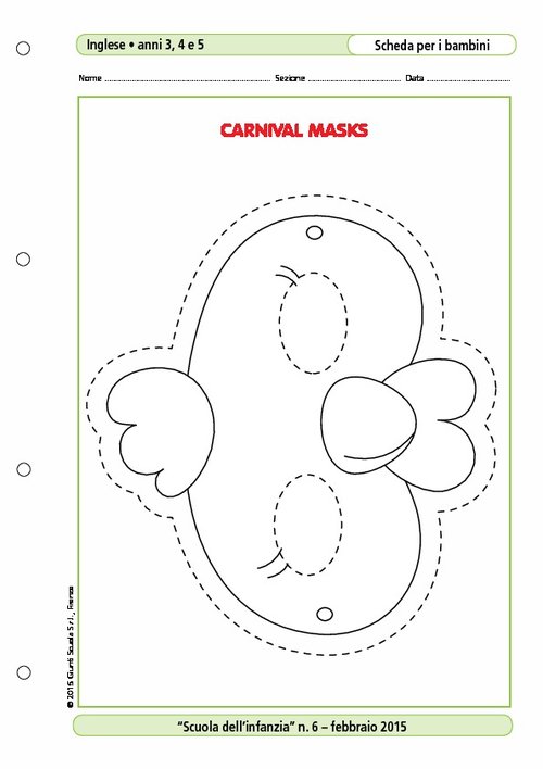 Carnival masks - La maschera della gallina | Giunti Scuola Carnival masks - La maschera della gallina | Giunti Scuola