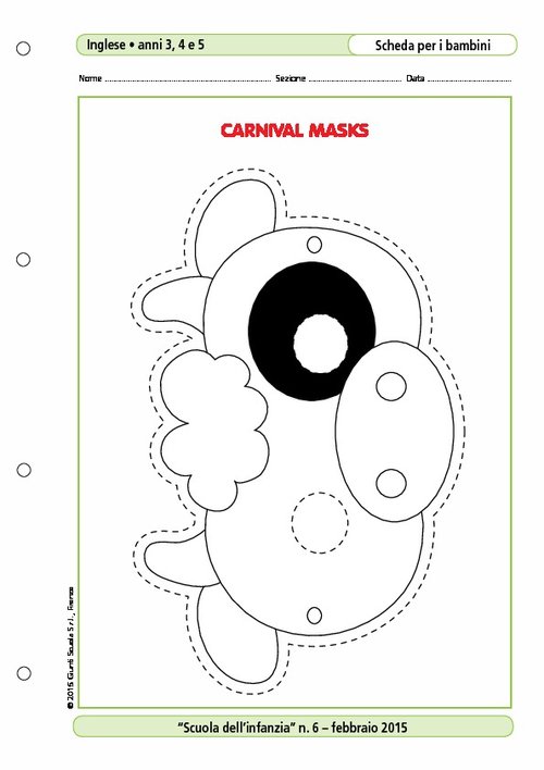Carnival masks - La maschera della mucca | Giunti Scuola Carnival masks - La maschera della mucca | Giunti Scuola