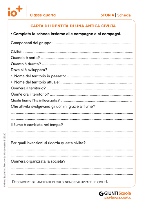 Carta di identità di una antica civiltà | Giunti Scuola Carta di identità di una antica civiltà | Giunti Scuola