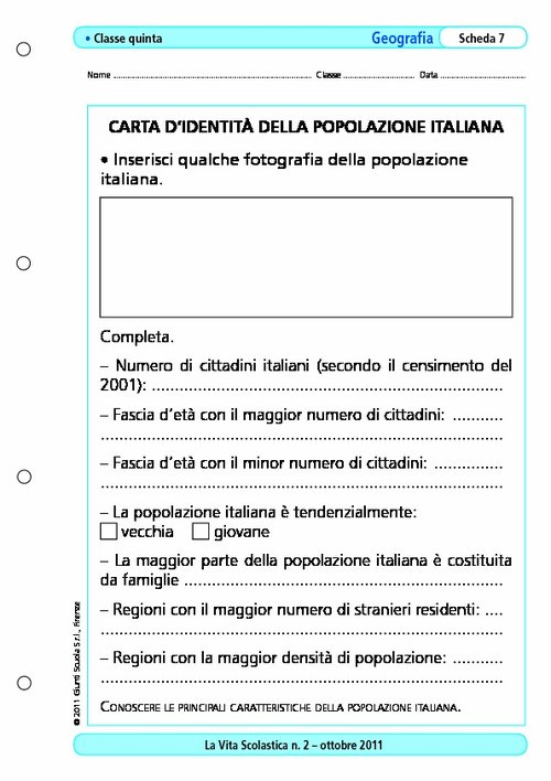 Carta d'identità della popolazione italiana | Giunti Scuola