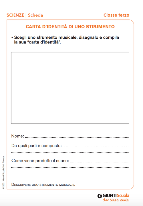 Carta d'identità di uno strumento | Giunti Scuola Carta d'identità di uno strumento | Giunti Scuola