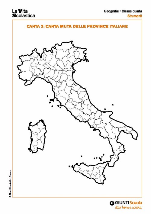 Carta muta delle province italiane | Giunti Scuola