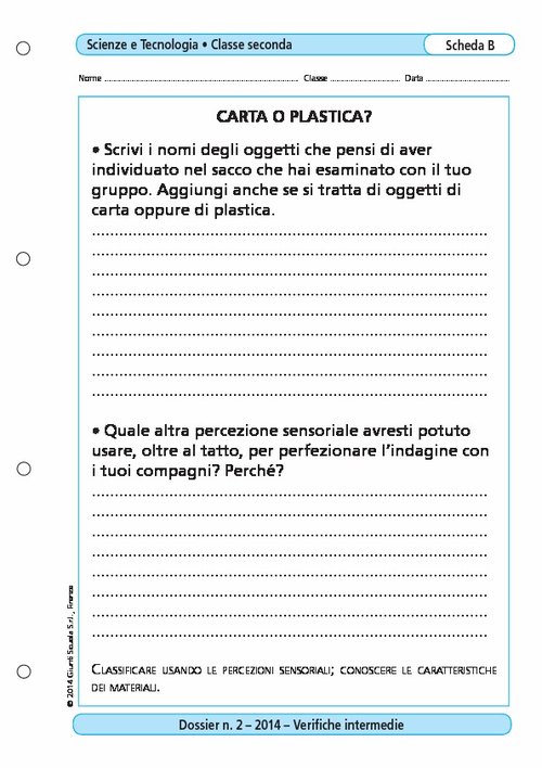 Carta o plastica? | Giunti Scuola Carta o plastica? | Giunti Scuola