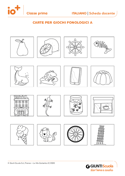 Carte per giochi fonologici/A | Giunti Scuola Carte per giochi fonologici/A | Giunti Scuola