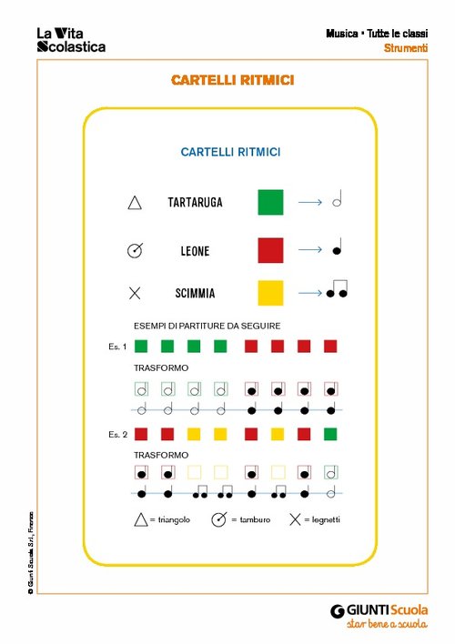 Cartelli ritmici | Giunti Scuola Cartelli ritmici | Giunti Scuola