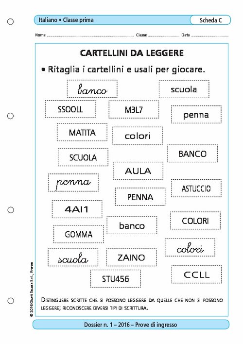 Cartellini da leggere | Giunti Scuola Cartellini da leggere | Giunti Scuola