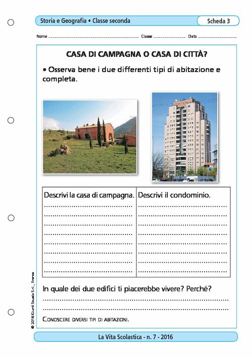 Casa di campagna o casa di città? | Giunti Scuola Casa di campagna o casa di città? | Giunti Scuola