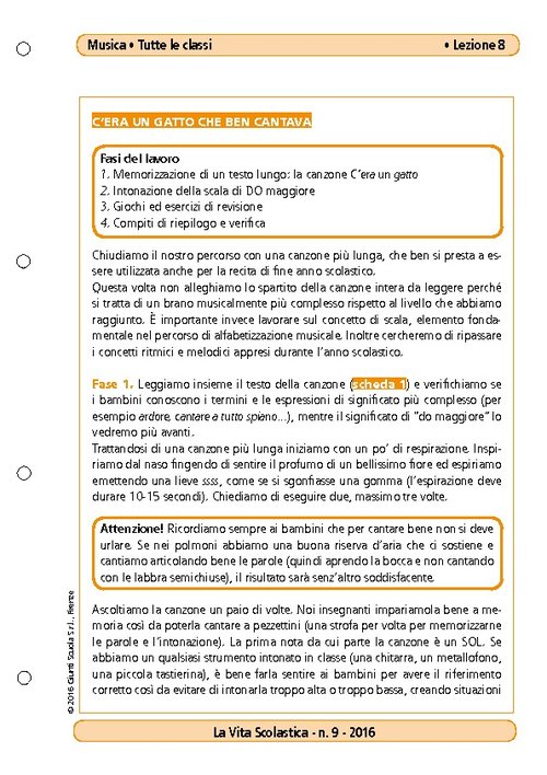 C'era un gatto che ben cantava | Giunti Scuola