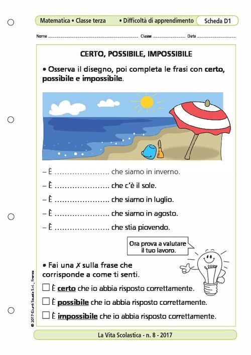 Certo, possibile, impossibile | Giunti Scuola