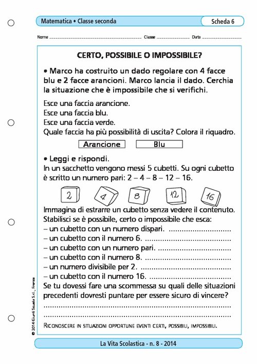 Certo, possibile o impossibile? | Giunti Scuola Certo, possibile o impossibile? | Giunti Scuola