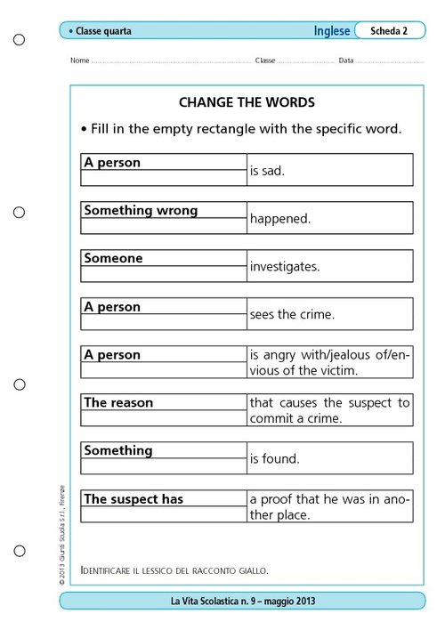 Change the words | Giunti Scuola