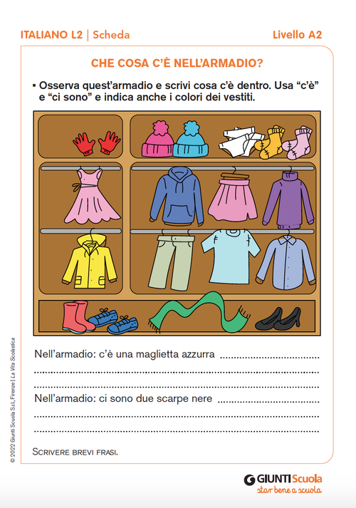 Che cosa c'è nell'armadio | Giunti Scuola Che cosa c'è nell'armadio | Giunti Scuola