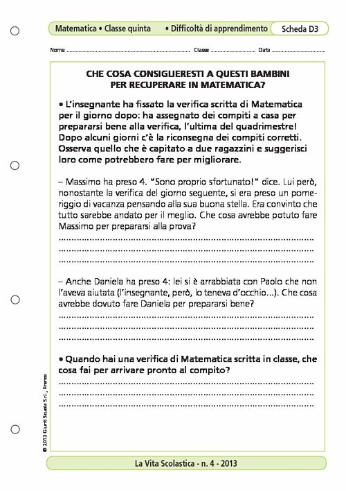 Che cosa consiglieresti a questi bambini per recuperare in matematica? | Giunti Scuola Che cosa consiglieresti a questi bambini per recuperare in matematica? | Giunti Scuola