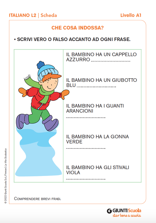Che cosa indossa? | Giunti Scuola Che cosa indossa? | Giunti Scuola
