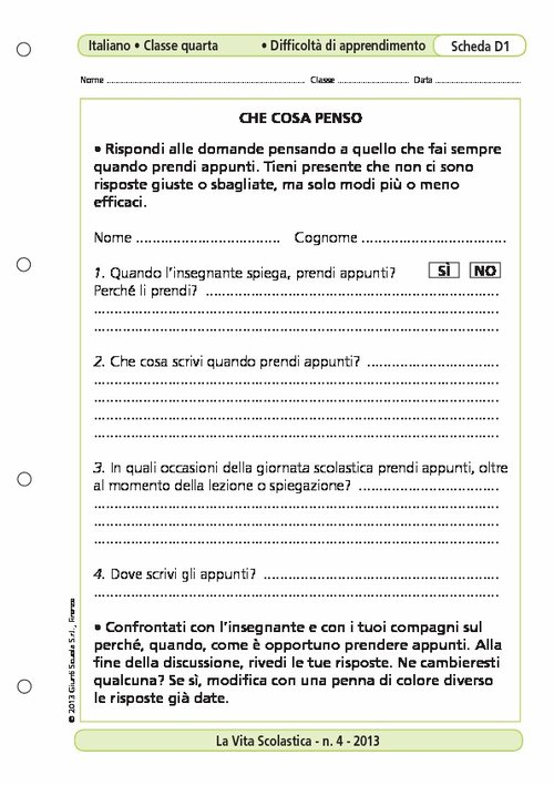 Che cosa penso | Giunti Scuola